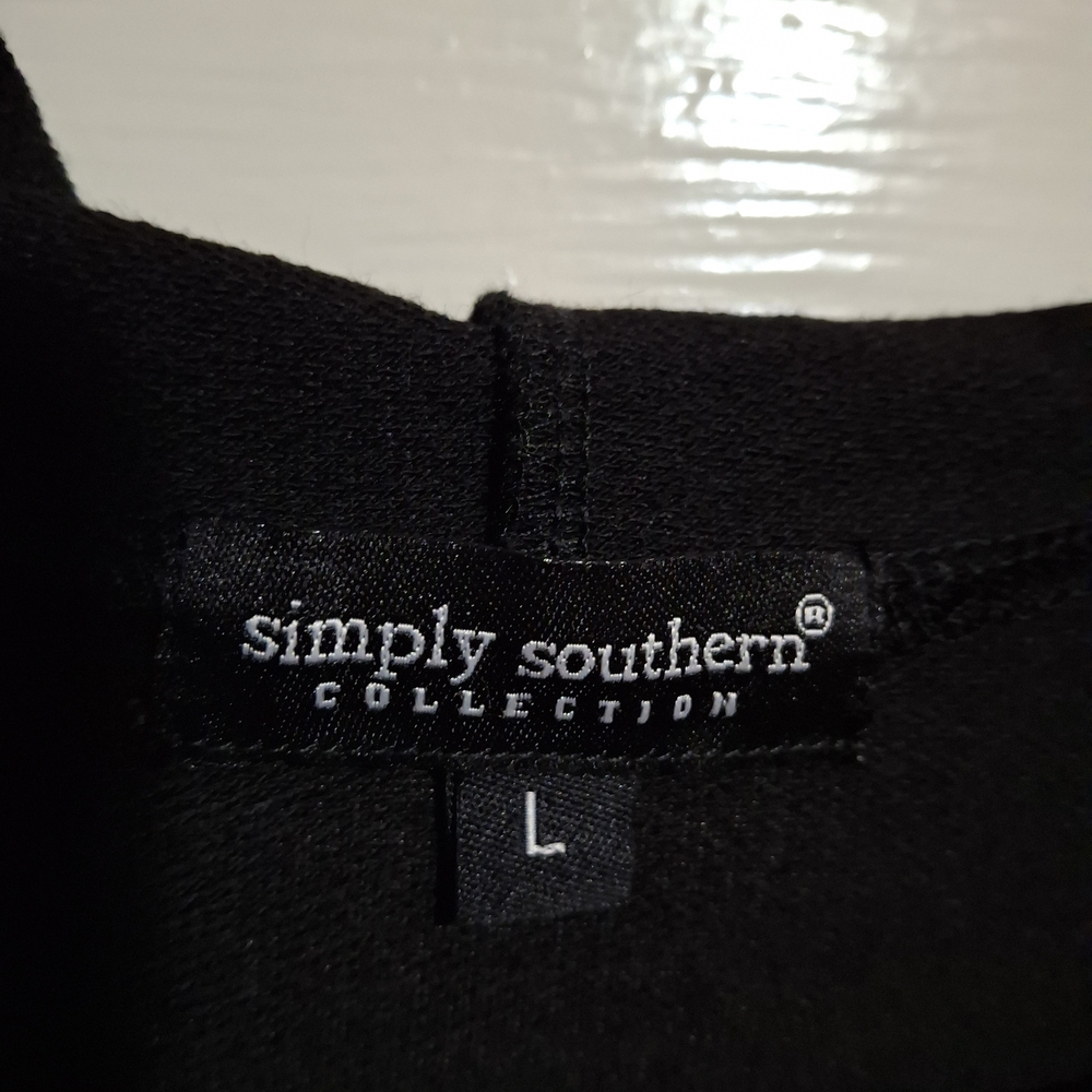 Simply Southern Leopard Print Hoodie - Black and Tan - Picture 3 of 4